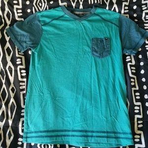 Teal Distortion Tee Shirt